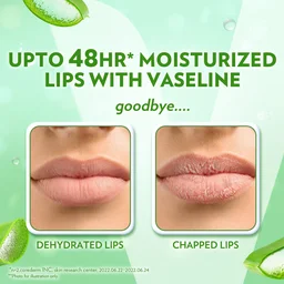 Vaseline Lip Care Aloe Vera Lip Balm Stick 4.8g | Up to 48Hr Moisturization | With Aloe Extract & Petroleum Jelly | Made in South Korea