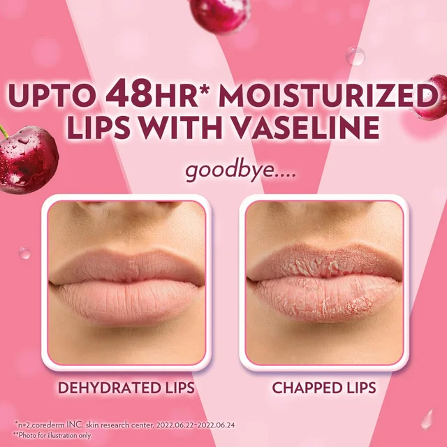 Vaseline Lip Care Cherry Blush Tinted Lip Balm Stick 4.8g | Up to 48Hr Moisturization | With Petroleum Jelly & Vitamin E | Made in South Korea