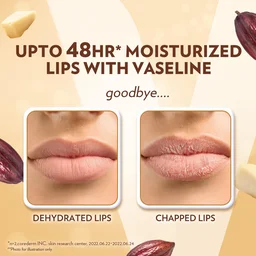 Vaseline Lip Care Cocoa Butter Lip Balm Stick 4.8g | Up to 48Hr Moisturization | With Cocoa & Shea Butter | Made in South Korea | Daily Lip Care for Soft, Smooth Lips