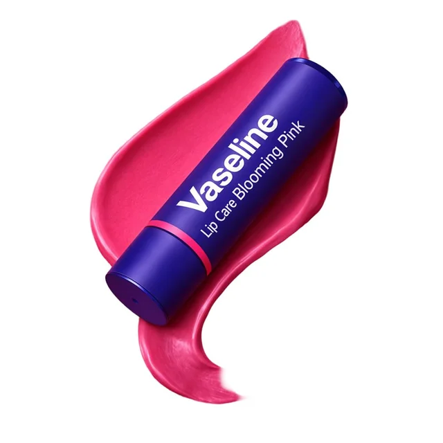 Vaseline Lip Care Colour+Care Blooming Pink Tinted Lip Balm Stick 3g with Manuka Honey | Up to 24Hr* Moisturization | Soft, Smooth & Pink-Tinted Lips