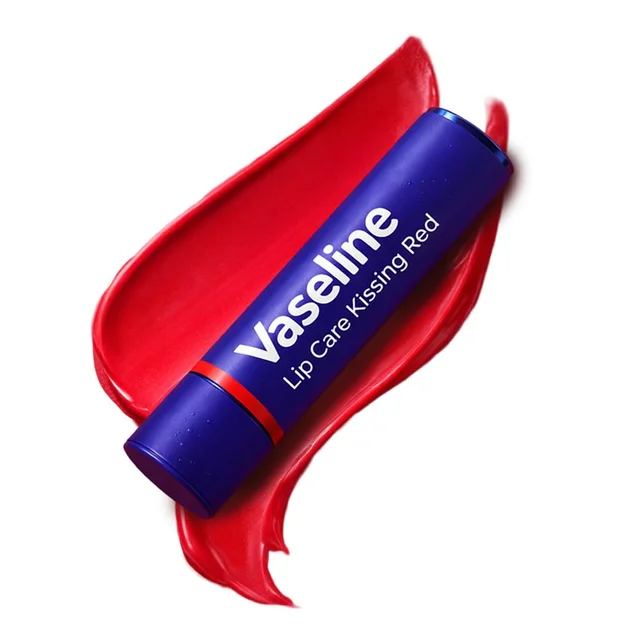 Vaseline Lip Care Colour+Care Kissing Red Tinted Lip Balm Stick 3g with Manuka Honey | Up to 24Hr* Moisturization | Soft, Smooth & Red-Tinted Lips
