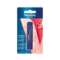 Vaseline Lip Care Colour+Care Kissing Red Tinted Lip Balm Stick 3g with Manuka Honey | Up to 24Hr* Moisturization | Soft, Smooth & Red-Tinted Lips