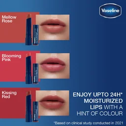 Vaseline Lip Care 3g Colour+Care Mellow Rose Tinted Lip Balm Stick with Manuka Honey | Up to 24Hr* Moisturization | Soft, Smooth & Naturally Rosy-Looking Lips