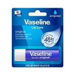 Vaseline Lip Care Original Lip Balm Stick 4.8g with Petroleum Jelly & Vitamin E | Up to 48Hr Moisturization | Helps Keep Lips Soft, Smooth & Hydrated