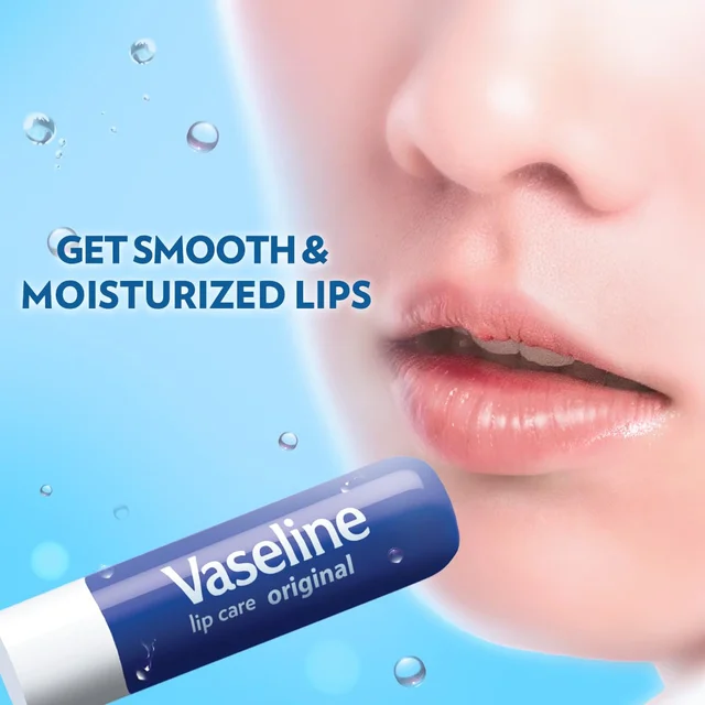 Vaseline Lip Care Original Lip Balm Stick 4.8g with Petroleum Jelly & Vitamin E | Up to 48Hr Moisturization | Helps Keep Lips Soft, Smooth & Hydrated