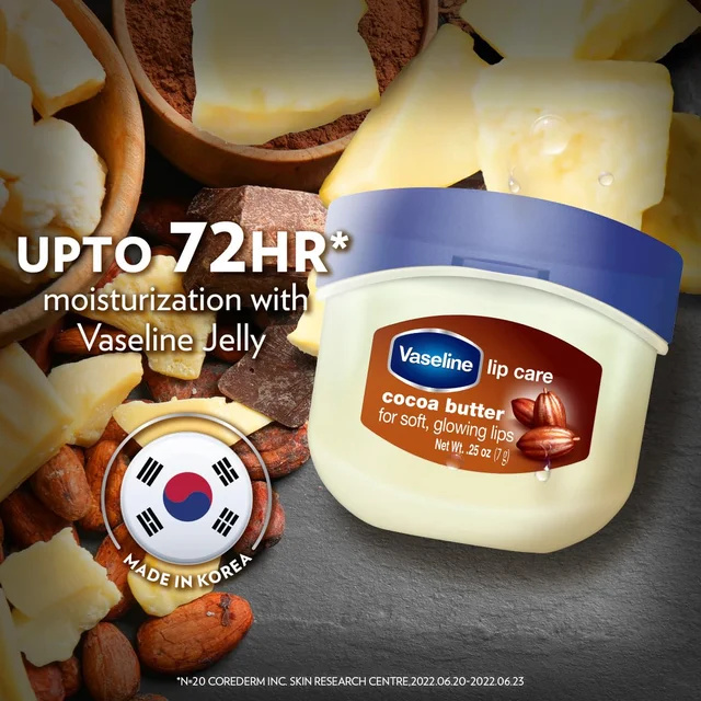 Vaseline Lip Therapy Cocoa Butter Lip Balm 7g | Nourishing Balm for Soft, Glowing Lips | 72Hr Moisturization | Cocoa Butter Fragrance