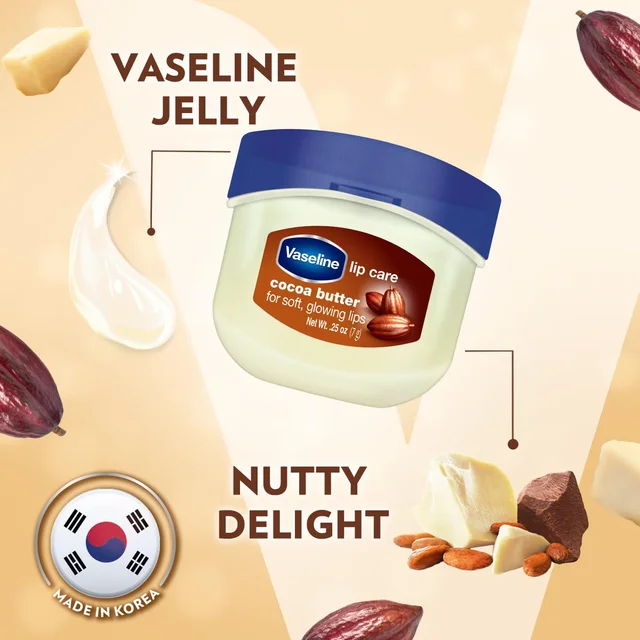 Vaseline Lip Therapy Cocoa Butter Lip Balm 7g | Nourishing Balm for Soft, Glowing Lips | 72Hr Moisturization | Cocoa Butter Fragrance