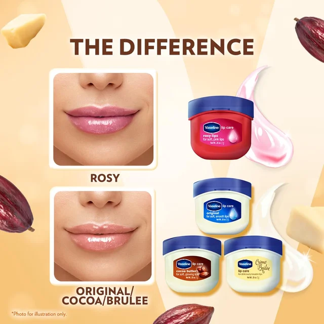 Vaseline Lip Therapy Cocoa Butter Lip Balm 7g | Nourishing Balm for Soft, Glowing Lips | 72Hr Moisturization | Cocoa Butter Fragrance