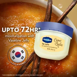 Vaseline Lip Therapy Creme Brulee Lip Balm 7g | Flavoured Balm for Smooth, Kissable Lips | Up to 72Hr Moisturization | Sweet Dessert Fragrance