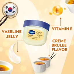 Vaseline Lip Therapy Creme Brulee Lip Balm 7g | Flavoured Balm for Smooth, Kissable Lips | Up to 72Hr Moisturization | Sweet Dessert Fragrance