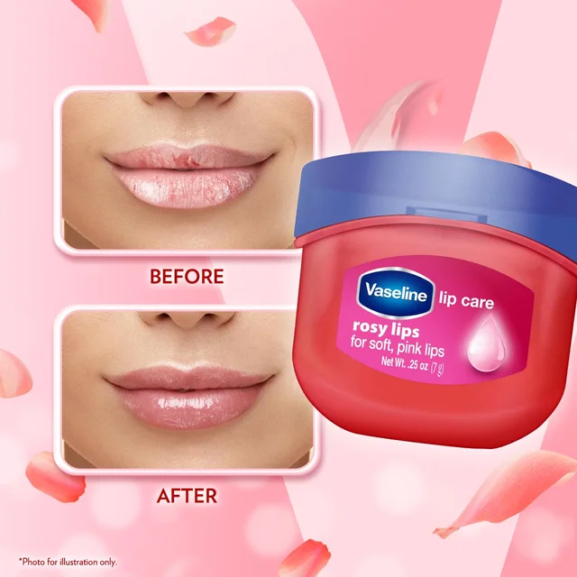 Vaseline Lip Therapy Rosy Lips Lip Balm 7g | Tinted Balm for Soft Pink Finish | Up to 72Hr Moisturization | Rosy Floral Fragrance | Daily Lip Care