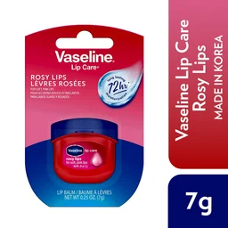 Vaseline Lip Therapy Rosy Lips Lip Balm 7g | Tinted Balm for Soft Pink Finish | Up to 72Hr Moisturization | Rosy Floral Fragrance | Daily Lip Care