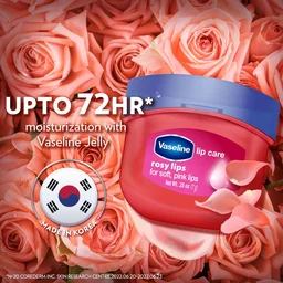 Vaseline Lip Therapy Rosy Lips Lip Balm 7g | Tinted Balm for Soft Pink Finish | Up to 72Hr Moisturization | Rosy Floral Fragrance | Daily Lip Care
