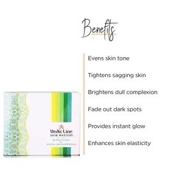 Vedic Line Bio White Brightening & Tightening Facial Kit | Skin Brightening & Anti-Aging Facial | Soft Skin With Natural Ingredients | (Cleansing Cream, Pack, Gel, Massage Cream, Serum, Cryo Mask), 400ml