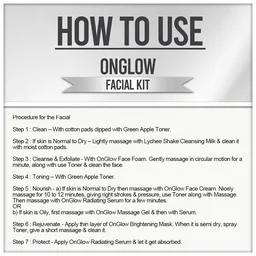 Vedic Line Vedicline Onglow Facial Kit For Glowing, Smooth And Clear Skin | Brightening & Hydrating Facial for Radiant Skin | Reduce Dark Spot | Suitable for All Skin Types | 500ml