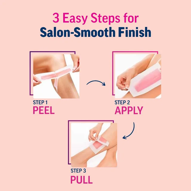 Veet Hair Removal Waxing Strips Pack 1 for Dry Skin | Gel Wax Hair Removal for Women | 20 Strips, Up to 28 Days Smoothness | No Heater Required