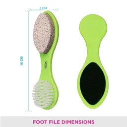 Vega VEGA 3-in-1 Pedicure Brush Kit | Brush, Scrub & Smooth for Flawless Foot Care | Compact Design with Superior Cleaning & Exfoliation for Salon-Style Results