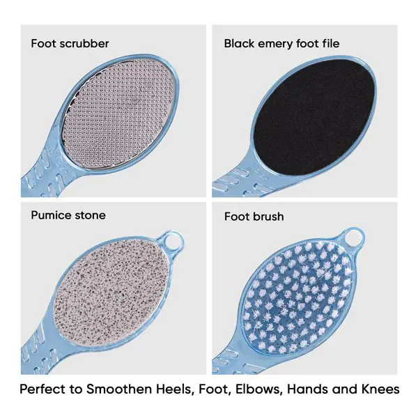 Vega VEGA 4-in-1 Pedicure Tool PD-02 | Multi-Function Foot Care Tool | Exfoliates, Files, Brushes & Cleans for Soft, Beautiful Feet | Perfect for Home Spa Pedicures