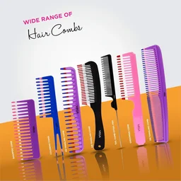 Vega VEGA Bloomy Shampoo Hair Comb DC-1268H | Smooth & Flexible Wide Teeth for Wet Hair | Tangle-Free Styling & Even Distribution of Conditioners or Masks