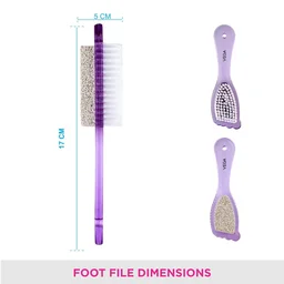 Vega VEGA Foot Brush with Pumice Stone PD-01 | Dual-Action Tool to Cleanse, Exfoliate & Remove Dead Skin | Perfect for Smooth, Supple Feet & Home Foot Care