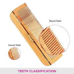 Vega HMWC 03 Wooden Dressing Handmade Hair Comb | India's No.1 Hair Comb Brand | Anti-Static | Reduces Breakage | Scalp Massage | Eco-Friendly | Unisex & Durable