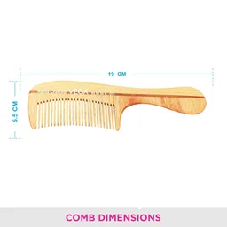 Vega HMWC-06 Boutique Wooden Hair Comb | India's No.1 Hair Comb | Anti-Static & Frizz-Free | Reduces Hair Breakage | Gentle Scalp Massage | Eco-Friendly & Unisex