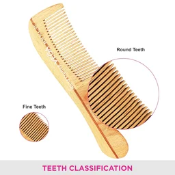 Vega HMWC-06 Boutique Wooden Hair Comb | India's No.1 Hair Comb | Anti-Static & Frizz-Free | Reduces Hair Breakage | Gentle Scalp Massage | Eco-Friendly & Unisex