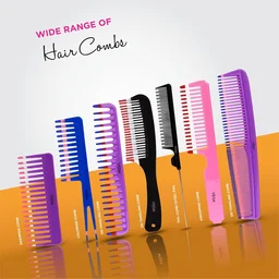 Vega VEGA Lilac Shampoo Hair Comb DC-1268 | Wide-Tooth Comb for Wet Hair | Effortless Detangling & Product Application | Ideal for All Hair Types & Scalp Care