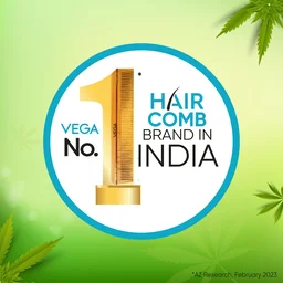 Vega WNC-01 Neem Hair Comb for Unisex | 100% Natural Neem Wood | India's No.1 Hair Comb| Anti-Dandruff, Hair Fall Control & Gentle Detangling | Eco-Friendly, Antibacterial & Frizz-Free