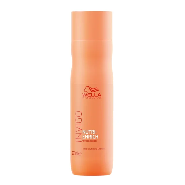 Wella Professionals Invigo Nutri-Enrich Shampoo for Damaged Hair (250ml) | Nourishing & Hydrating Cleanser for Dry | Damaged Hair & Enriched with Goji Berry | Nutrients & Vitamins.
