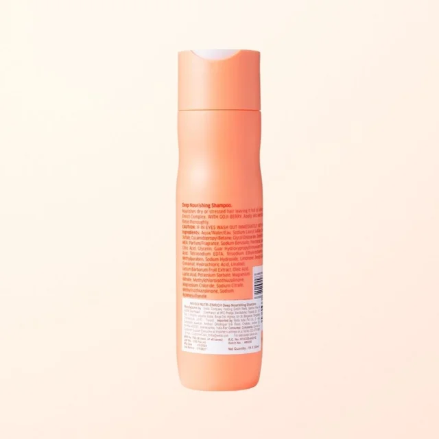 Wella Professionals Invigo Nutri-Enrich Shampoo for Damaged Hair (250ml) | Nourishing & Hydrating Cleanser for Dry | Damaged Hair & Enriched with Goji Berry | Nutrients & Vitamins.