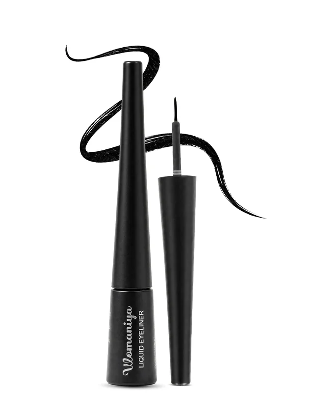 Womaniya Liquid Eyeliner 4ml, Black | Smooth Application | Rich Black Colour for Everyday Makeup & Bold Eye Looks