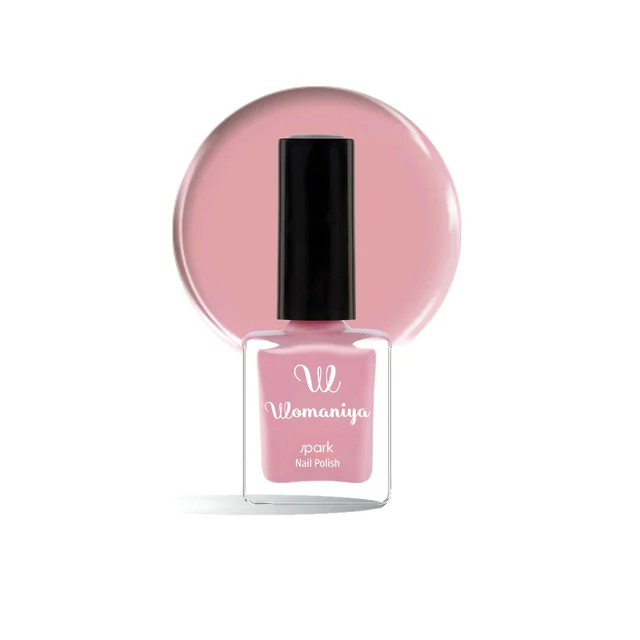 Womaniya Spark Nail Polish S03 Soft Blush Pink, Glossy Finish Nail Colour for Shiny Nails, Smooth Application, Stylish Manicure, Everyday Wear and Trendy Nail Looks