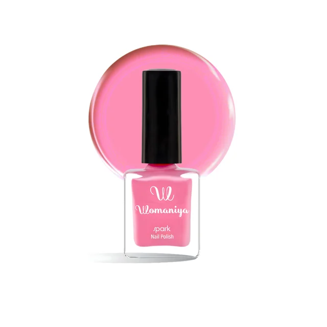 Womaniya Spark Nail Polish S05 Baby Pink, Glossy Finish Nail Colour for Shiny Nails, Smooth Application, Stylish Manicure, Everyday Wear and Trendy Nail Looks