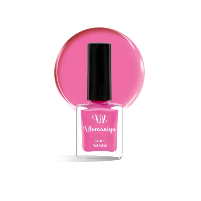 Womaniya Spark Nail Polish S07 Light Pink, Glossy Finish Nail Colour for Shiny Nails, Smooth Application, Stylish Manicure, Everyday Wear and Trendy Nail Looks