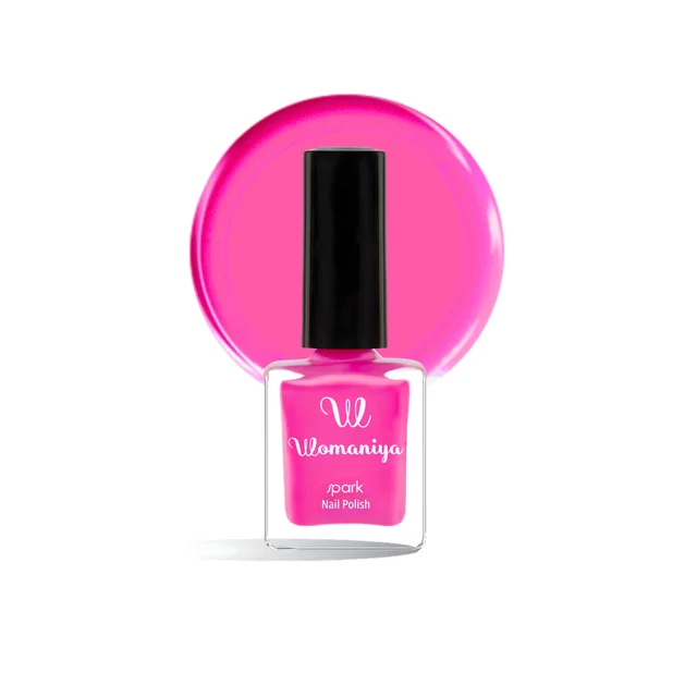 Womaniya Spark Nail Polish S08 Blush Pink, Glossy Finish Nail Colour for Shiny Nails, Smooth Application, Stylish Manicure, Everyday Wear and Trendy Nail Looks