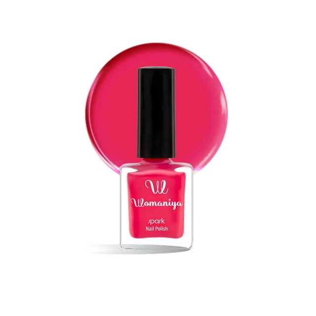 Womaniya Spark Nail Polish S11 Rich Magenta Pink, Glossy Finish Nail Colour for Shiny Nails, Smooth Application, Stylish Manicure, Everyday Wear and Trendy Nail Looks
