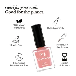 Womaniya Spark Nail Polish S11 Rich Magenta Pink, Glossy Finish Nail Colour for Shiny Nails, Smooth Application, Stylish Manicure, Everyday Wear and Trendy Nail Looks