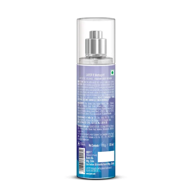 Wottagirl Mystic Island 135ml Body Spray for Women - Long-Lasting Fragrance