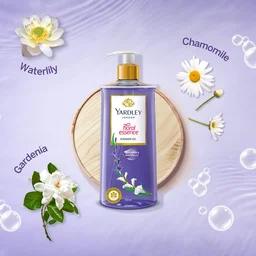 Yardley London Floral Essence Shower Gel 500ml | Gardenia & Waterlily | Hydrating & Refreshing | Paraben-Free | Luxurious Fragrance for Soft & Nourished Skin