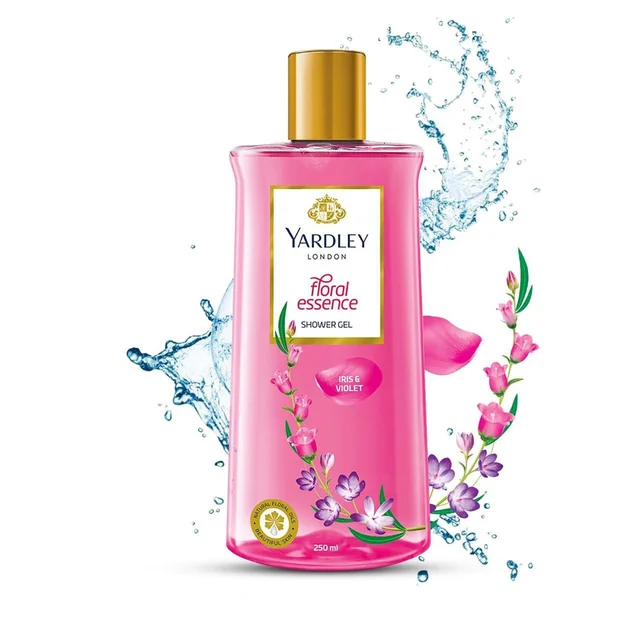 Yardley London Floral Essence Shower Gel 500ml | Iris & Violet| Hydrating & Refreshing | Paraben-Free | Luxurious Fragrance for Soft & Nourished Skin