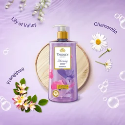 Yardley London Moarning Dew Shower Gel 500ml, Enriched with Lily of Flower & Frangipani | Paraben-Free & Refreshing Fragrance |Soft & Nourished Skin