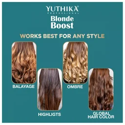 Yuthika Blonde Boost Hair Lightening Powder 9 Level Lift 250g Professional Bleach for Hair Highlights Balayage Global Blonde Hair Color Fast Lightening Formula