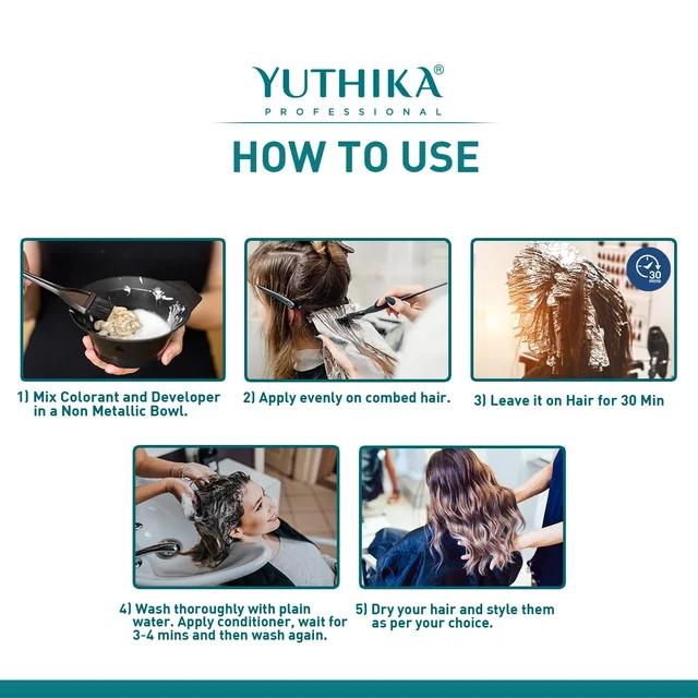 Yuthika Yutika Professional Creme Hair Color Tube 100gm Shade 7.1 Ash Blonde Permanent Hair Dye for Grey Coverage Long Lasting Color Rich Shine Smooth Salon Finish