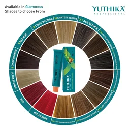Yuthika Yutika Professional Creme Hair Color Tube 100gm Shade 7.1 Ash Blonde Permanent Hair Dye for Grey Coverage Long Lasting Color Rich Shine Smooth Salon Finish
