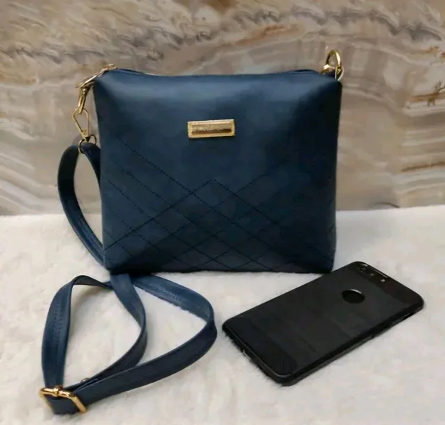 Best quality plain sling bag - Blue
