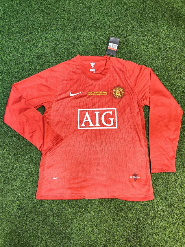 Retro Manchester United 2008 Home Full Sleeve Jersey - S