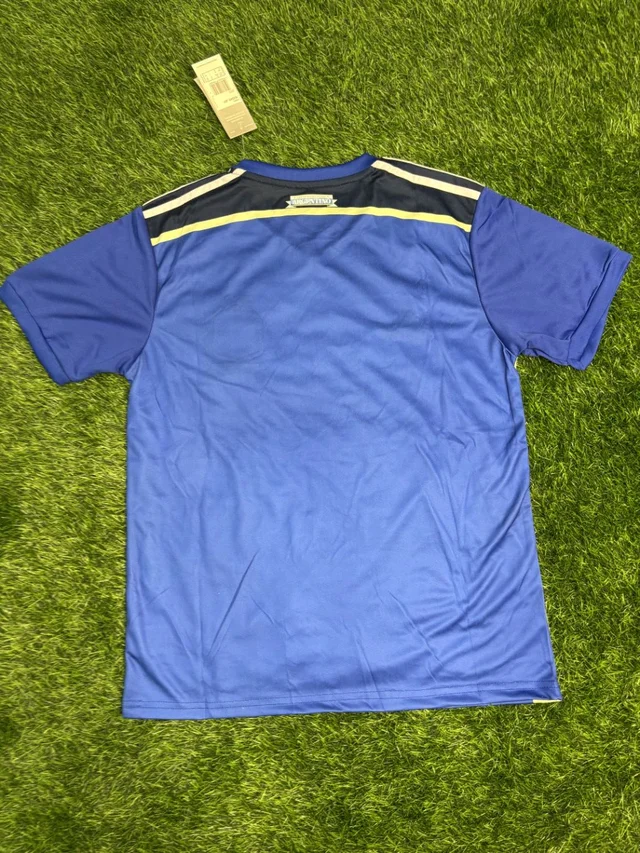 Retro Argentina 2014 World Cup Final Half Sleeve With Short - XL