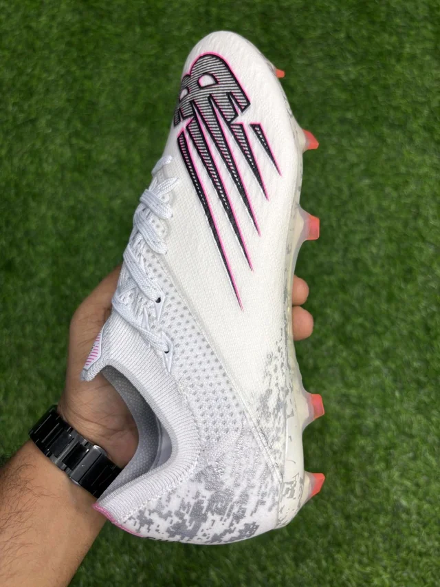 NB Furon V6 Pro White Pink Colour Low-top FG With Lace