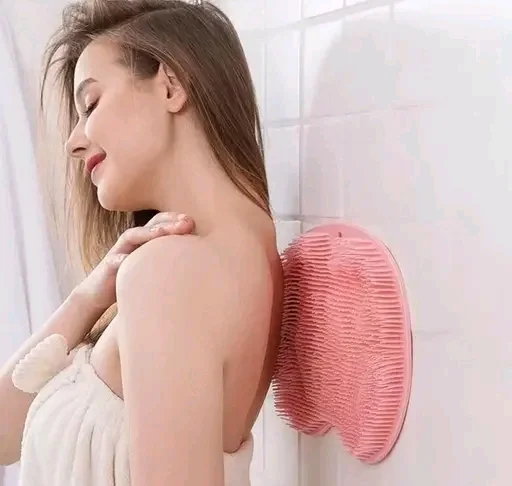 Lazy Silicone Bath Massage Cushion with Suction Cup, Shower Foot Scrubber Brush Foot Bath Mat Scrubber